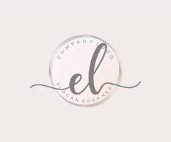 logo initial el féminin. utilisable pour les logos nature, salon, spa, cosmétique et beauté. élément de modèle de conception de logo vectoriel plat.