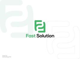 création de logo de solution rapide - création de logo fs vecteur