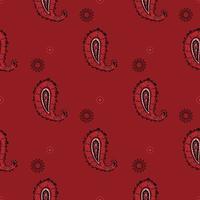 fond transparent paisley rouge oriental. ornement cachemire vintage. illustration vectorielle. vecteur