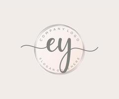 logo féminin ey initial. utilisable pour les logos nature, salon, spa, cosmétique et beauté. élément de modèle de conception de logo vectoriel plat.