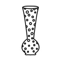 vase décoratif dans un style doodle dessiné à la main. illustration vectorielle isolée. vecteur