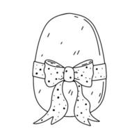oeuf de pâques dans un style doodle dessiné à la main. livre de coloriage pour enfants. vecteur