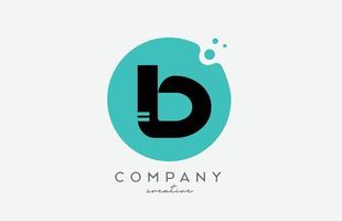 b cercle vert alphabet lettre logo icône création. modèle créatif pour entreprise et entreprise vecteur