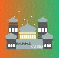 illustration de fond mosquée ramadan kareem. vecteur