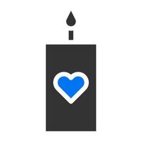 bougie solide bleu gris saint valentin illustration vecteur et logo icône nouvel an icône parfaite.