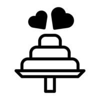 gâteau dualtone black valentine illustration vecteur et logo icône nouvelle année icône parfaite.