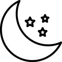 icône de la ligne pour la lune vecteur