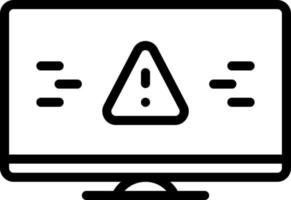 icône de ligne pour les avertissements vecteur