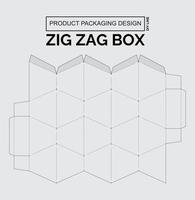 personnaliser la conception de l'emballage du produit boîte en zigzag vecteur