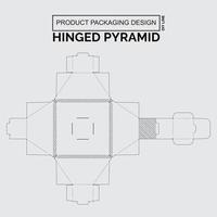 personnaliser la conception de l'emballage du produit pyramide articulée vecteur