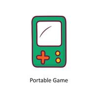 illustration de conception d'icône de contour rempli de vecteur de jeu portable. symbole de jeu sur fond blanc fichier eps 10