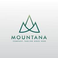 logotype lettre m pour le modèle de conception de logo de montagne vecteur