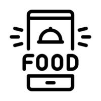 illustration de vecteur d'icône d'alarme de téléphone de livraison de nourriture