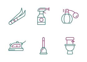 ensemble d'icônes vectorielles de routine d'hygiène vecteur