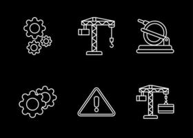 jeu d'icônes vectorielles de construction vecteur