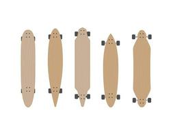 ensemble vectoriel de longboards