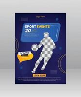 conception de modèle de flyer sportif vecteur