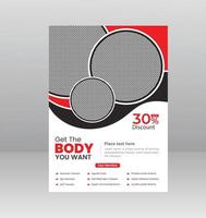 conception de modèle de flyer de gym ou de fitness vecteur