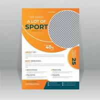 conception de modèle de flyer sportif vecteur