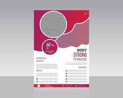 conception de modèle de flyer de fitness ou de gym vecteur