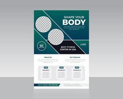 conception de modèle de flyer de fitness ou de gym vecteur