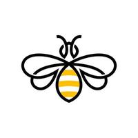 modèle de vecteur de conception de logo d'abeille créative