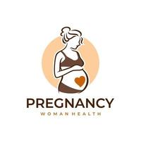 grossesse femme enceinte logo maternel vecteur icône illustration