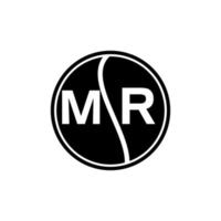 création de logo de lettre mr. création initiale créative de logo de lettre mr. concept de logo de lettre initiales créatives mr. vecteur