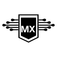 création de logo de lettre mx.création initiale de logo de lettre mx créative . concept de logo de lettre initiales créatives mx. vecteur