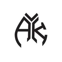 ak lettre logo design.ak créatif initial ak lettre logo design. ak concept de logo de lettre initiales créatives. vecteur