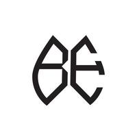être lettre logo design.be créatif initial être lettre logo design. être créatif initiales lettre logo concept. vecteur