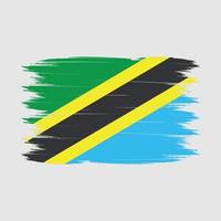 vecteur de brosse drapeau tanzanie
