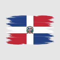 vecteur de brosse drapeau république dominicaine