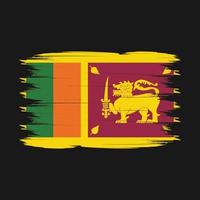 vecteur de brosse drapeau sri lanka