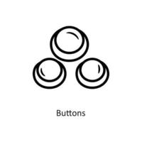 boutons vector illustration de conception d'icône de contour. symbole de jeu sur fond blanc fichier eps 10