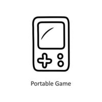 illustration de conception d'icône de contour de vecteur de jeu portable. symbole de jeu sur fond blanc fichier eps 10