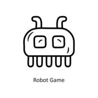 illustration de conception d'icône de contour de vecteur de jeu de robot. symbole de jeu sur fond blanc fichier eps 10