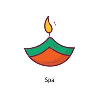 illustration de conception d'icône de contour rempli de vecteur de spa. symbole de vacances sur fond blanc fichier eps 10