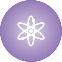 icône de glyphe de vecteur d'atome unique