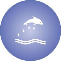 icône de glyphe de vecteur dauphin unique