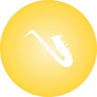 icône de glyphe de vecteur de saxophone unique