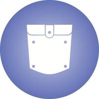 icône de glyphe de vecteur carré de poche unique