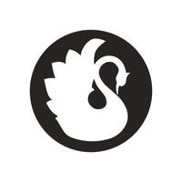 vecteur de logo de cygne