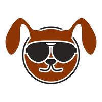 logo de chien mignon vecteur