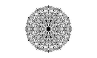 mandala floral coloriage intérieur vecteur