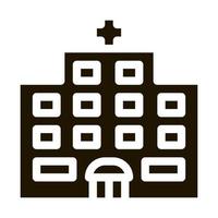 bâtiment de l'hôpital icône illustration vectorielle de glyphe vecteur