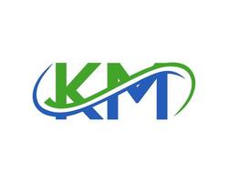 création de logo lettre km pour le modèle vectoriel de société financière, de développement, d'investissement, d'immobilier et de gestion