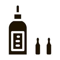 bouteille capsules icône vecteur glyphe illustration