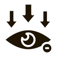 illustration de l'icône de la vue des yeux et des flèches vecteur