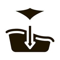 bain avec illustration de glyphe vectoriel icône hamac